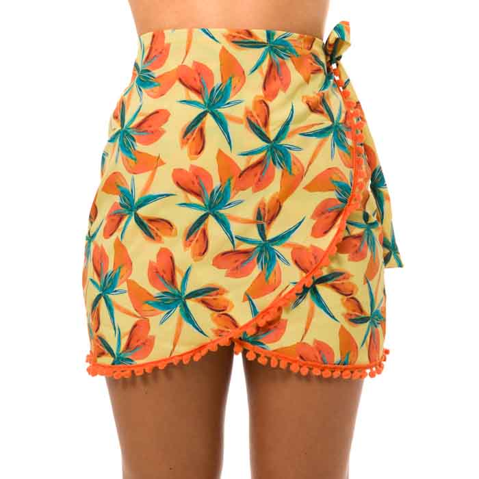 Saída de Praia Saia Pareô Primavera Ensolarada - Biquínis e Moda Praia ...