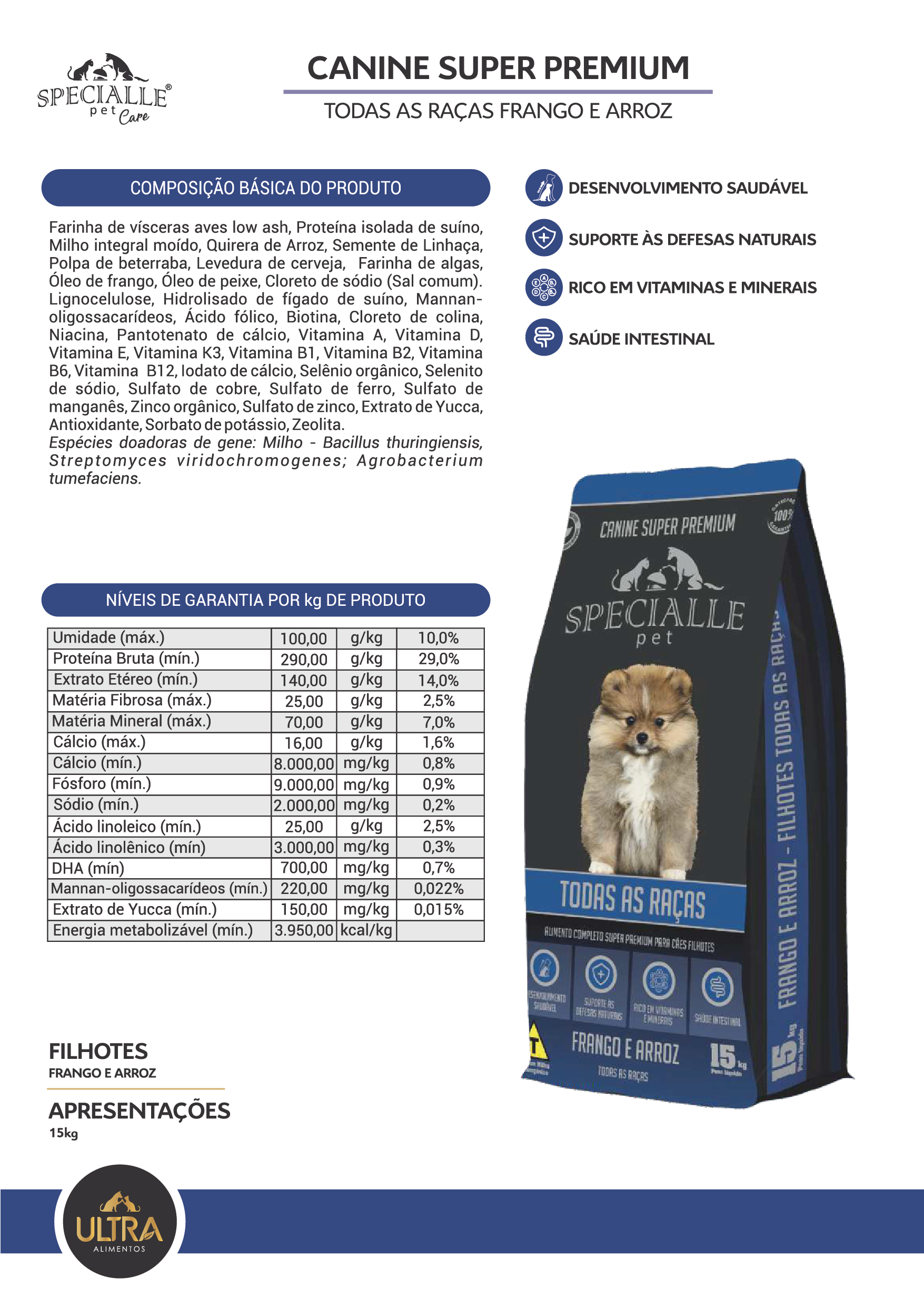 Ração Specialle super premium Filhotes - Ração specialle filhote ...