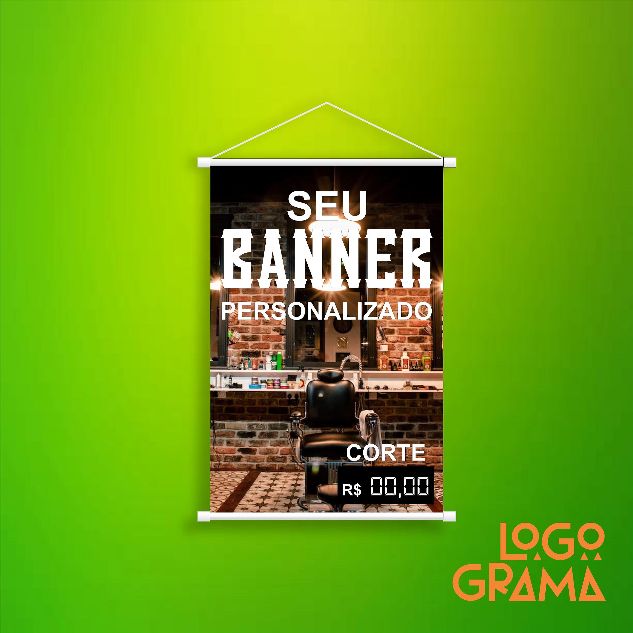Banner 70cm x 1 metro - Logograma | Tudo que você AMA!