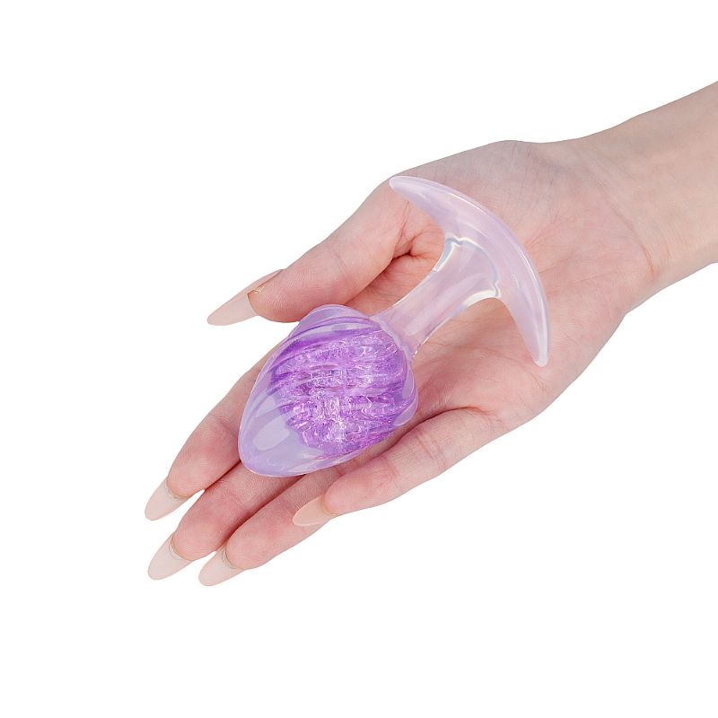 Plug anal translcido em silicone tamanho G - cor lils - 10,4 x 4,5 cm -  Tulipa Sex Shop | Loja Sexy Shop