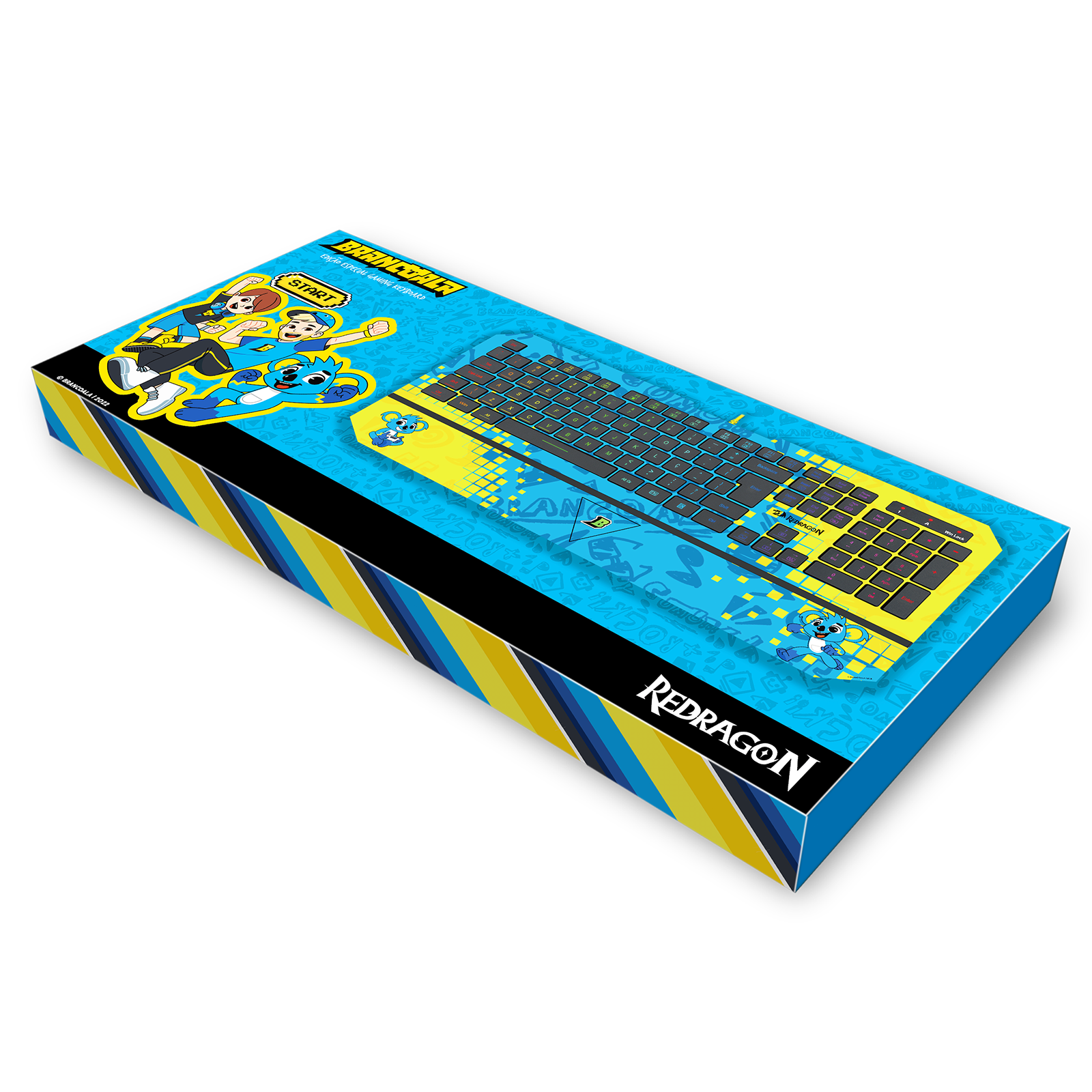 Kit Gamer Redragon - Teclado Karura Brancoala ABNT2 - B502RGB (PT) +  Mousepad Brancoala - B030 + Mouse Brancoala