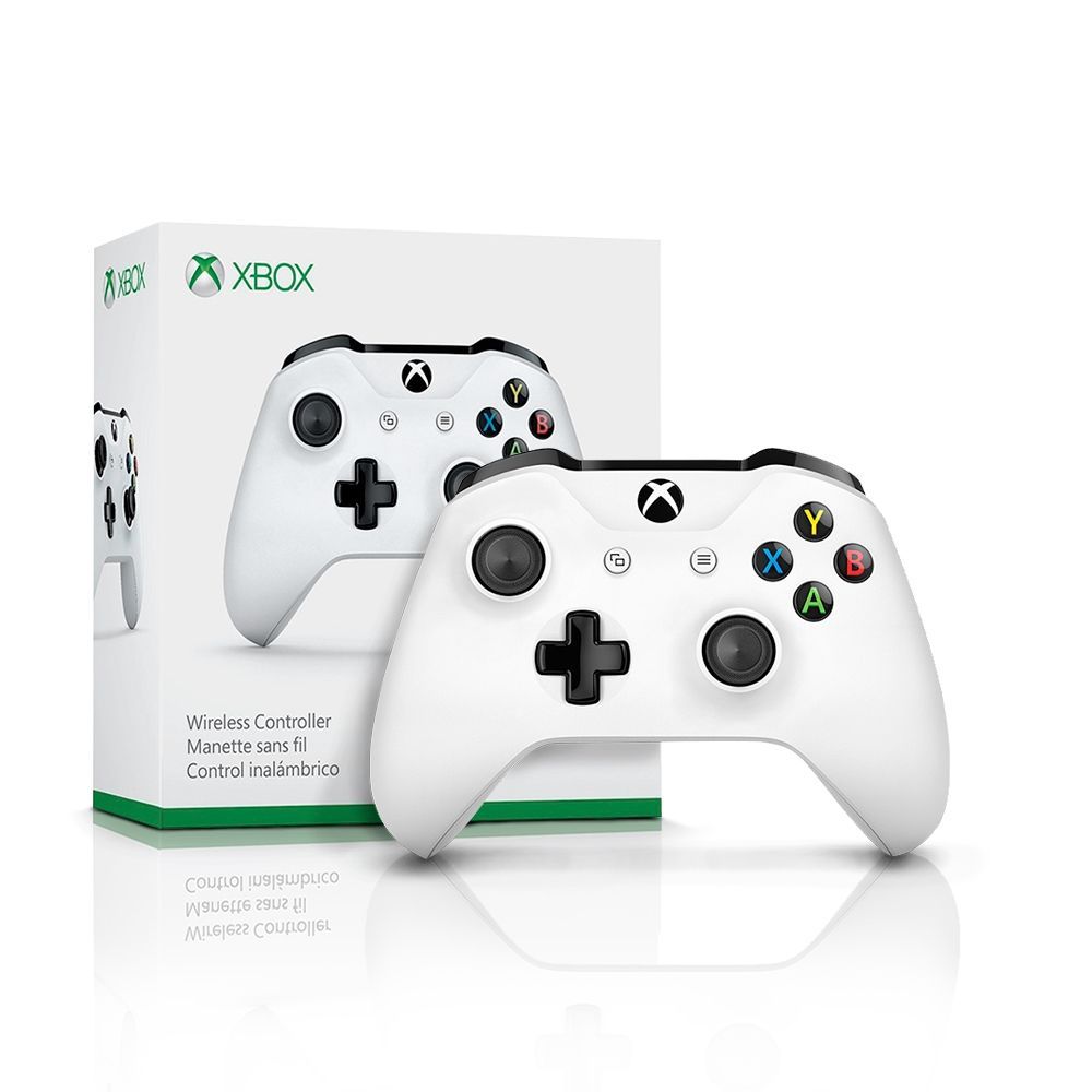 Controle Para Xbox 360 E Pc Com Fio Joystick Branco em Promoção na