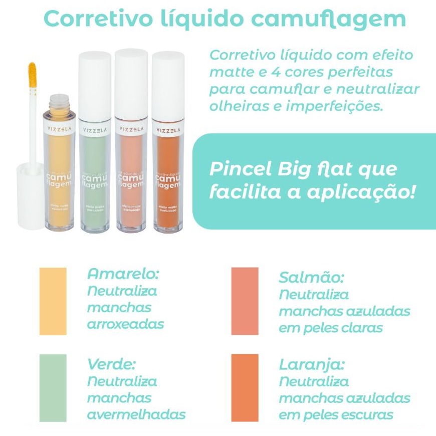 Corretivo camuflagem colorido - Vizzela - Love Store Makeup - A sua ...