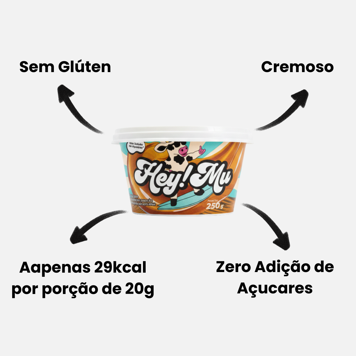 Hey Mu Doce De Leite Zero Açúcar Original Hey! Mu 250g - Enblu - Loja de ...
