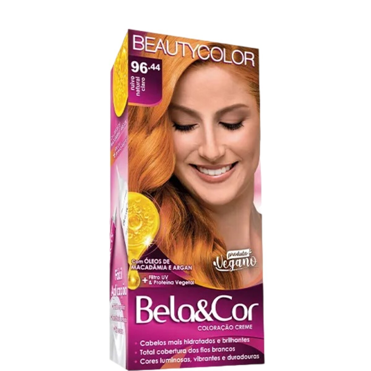 Beauty Color Tinta Bela&Cor 96.44 Ruivo Natural Claro - iBella Cosméticos
