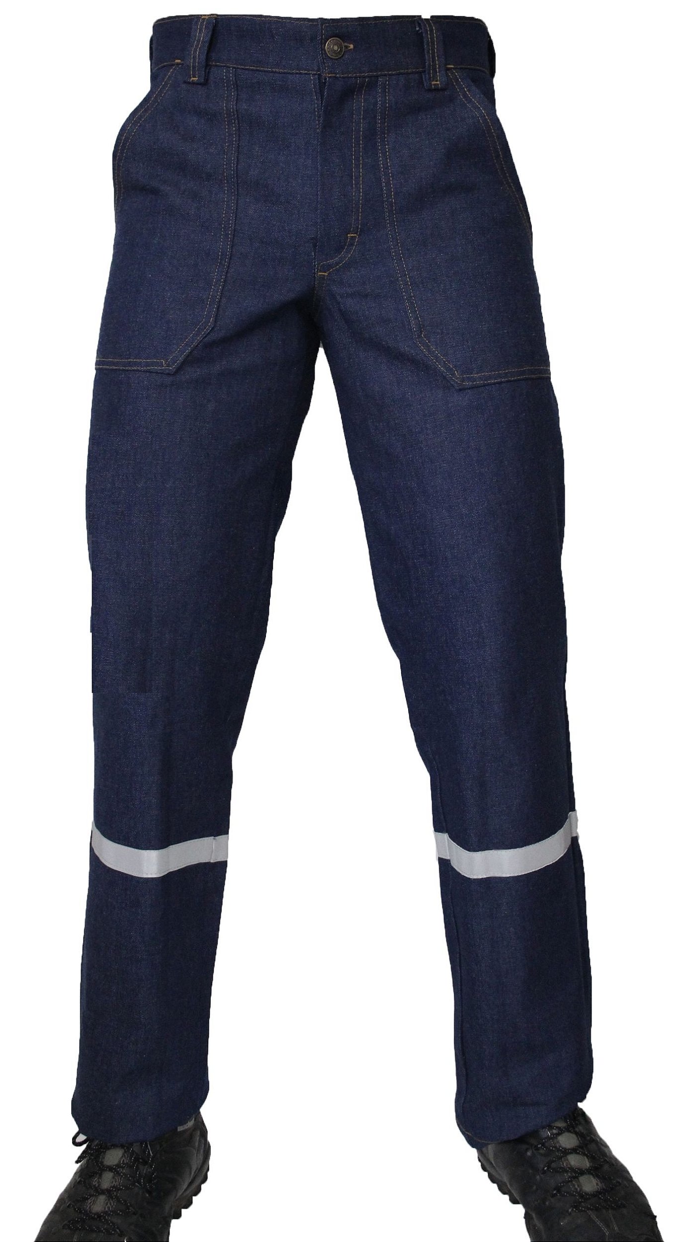 Calça Jeans com faixa refletiva 2,5 cm - Uniformes Benvenutti