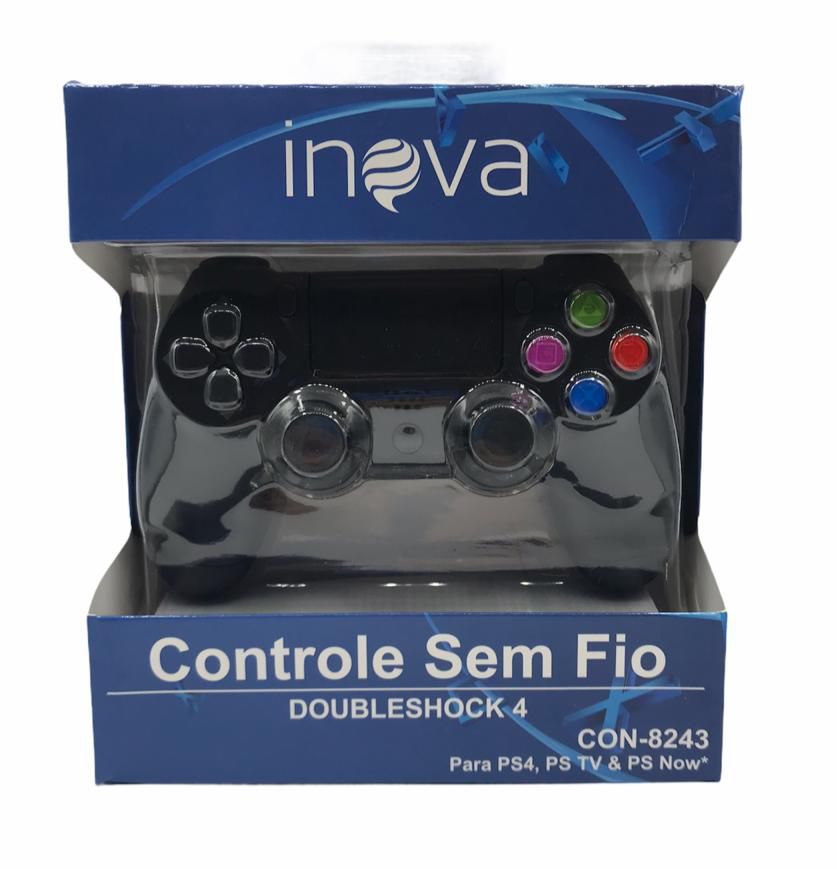 Controle Ps4 Joystick Sem Fio Wireless Recarregável Preto em