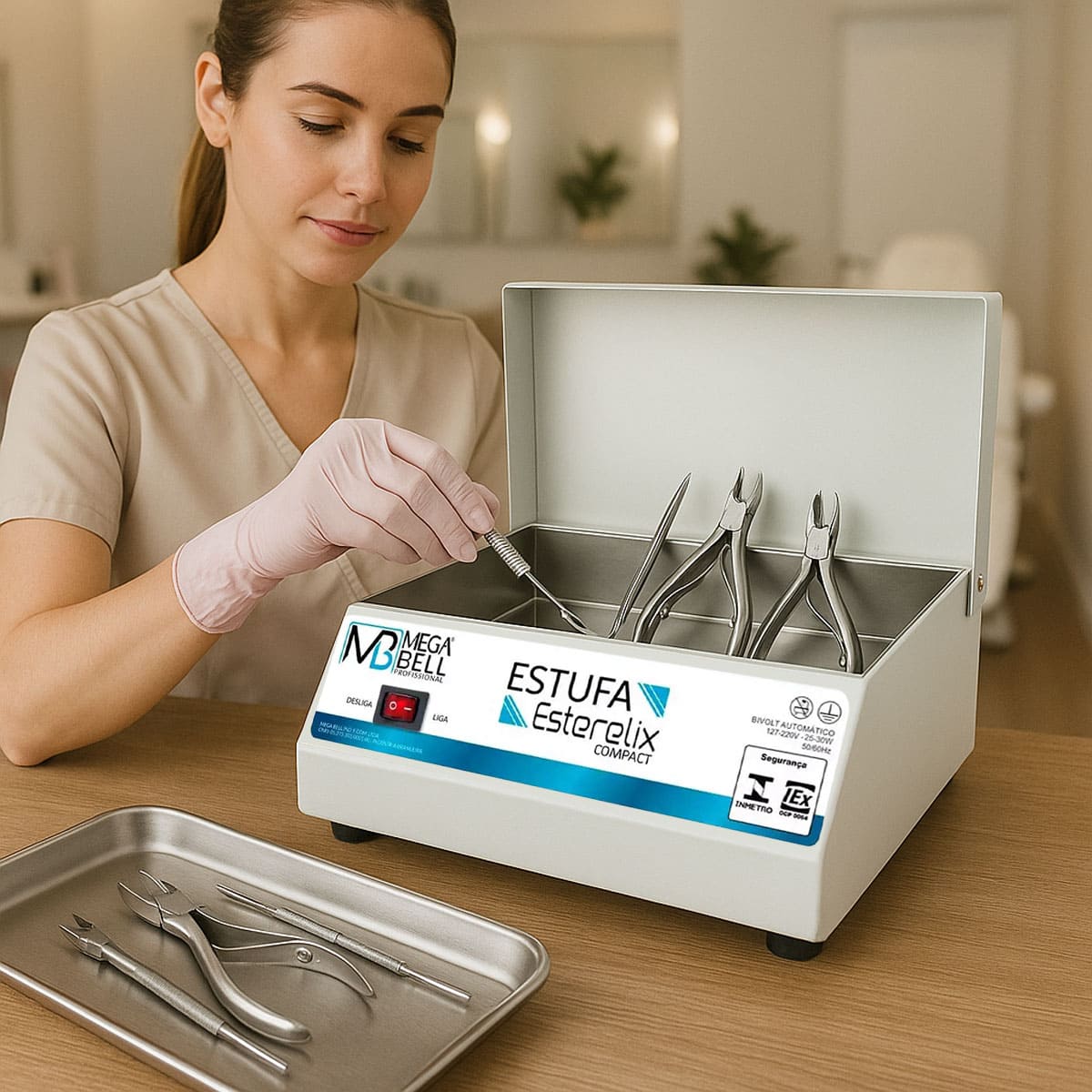 Estufa Esterelix Compact Mega Bell Bivolt Branca para Esterilizar