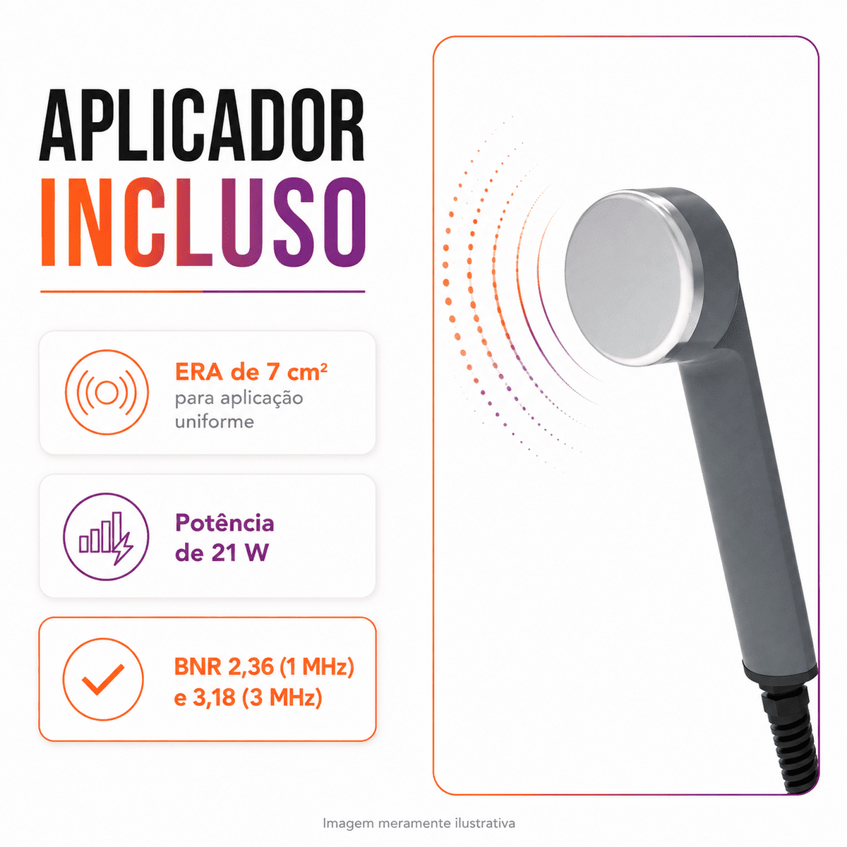 Ultrassom Terapêutico HTM Sonic Fisio MAXX 1 e 3 MHz Profissional