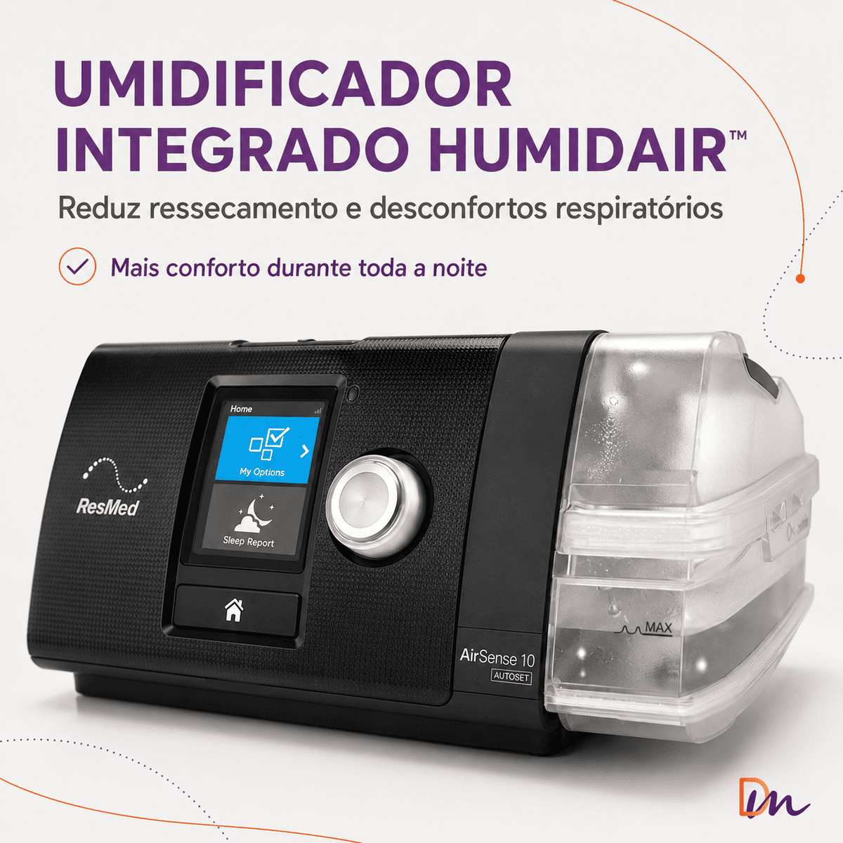CPAP ResMed AirSense 10 AutoSet 4G com HumidAir | Dermomed
