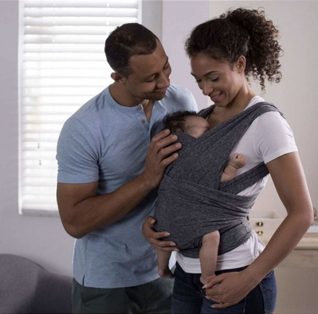 Canguru Sling para Bebê Boppy Comfy Fit Cinza Chicco GraviDicas