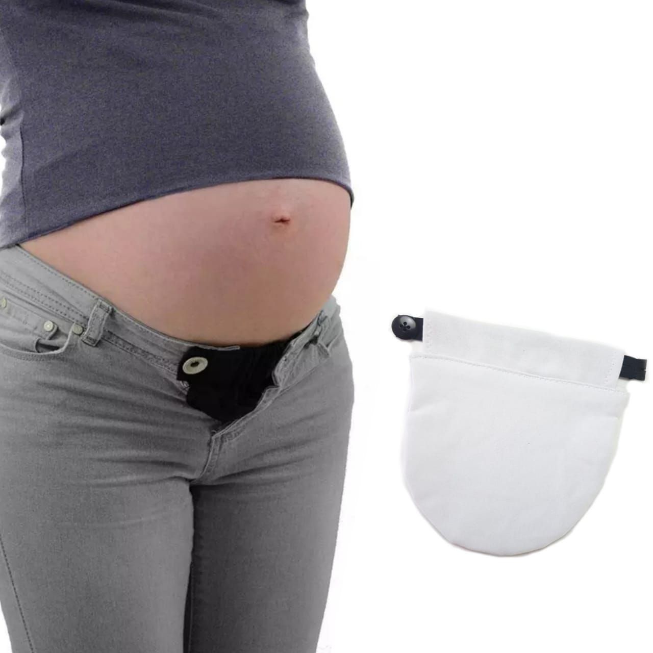 Extensor de calça para gestante - Branco - ENGENHA KIDS - Produtos e  acessórios para bebê