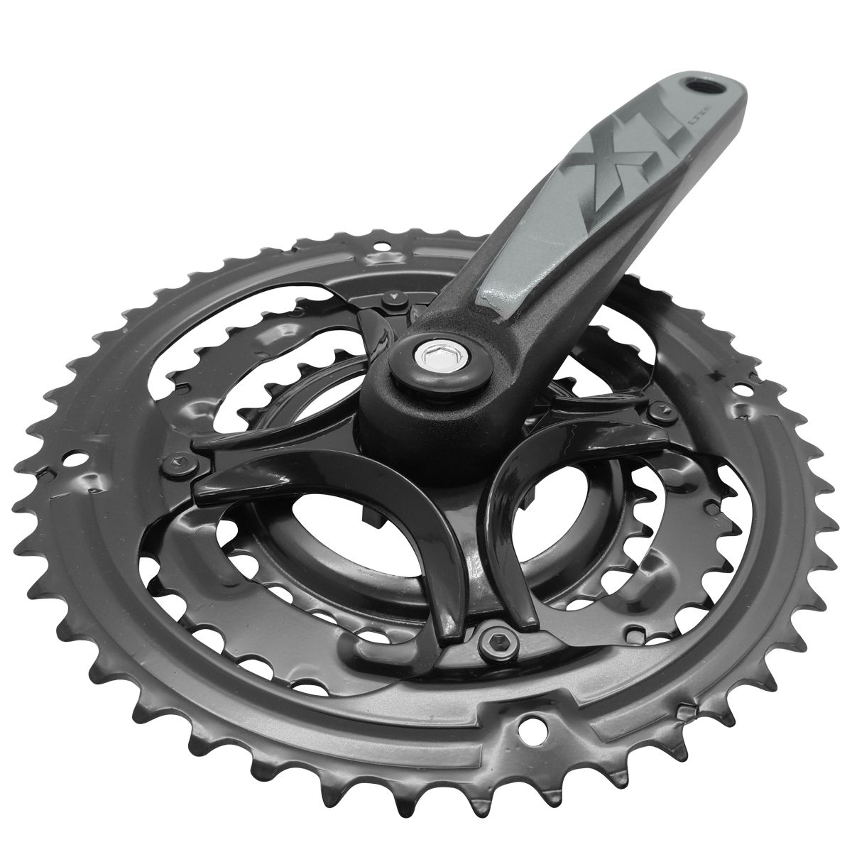 Pedivela LTX Triplo 28/38/48 Index 170mm Alumínio Preto - Azupa Store