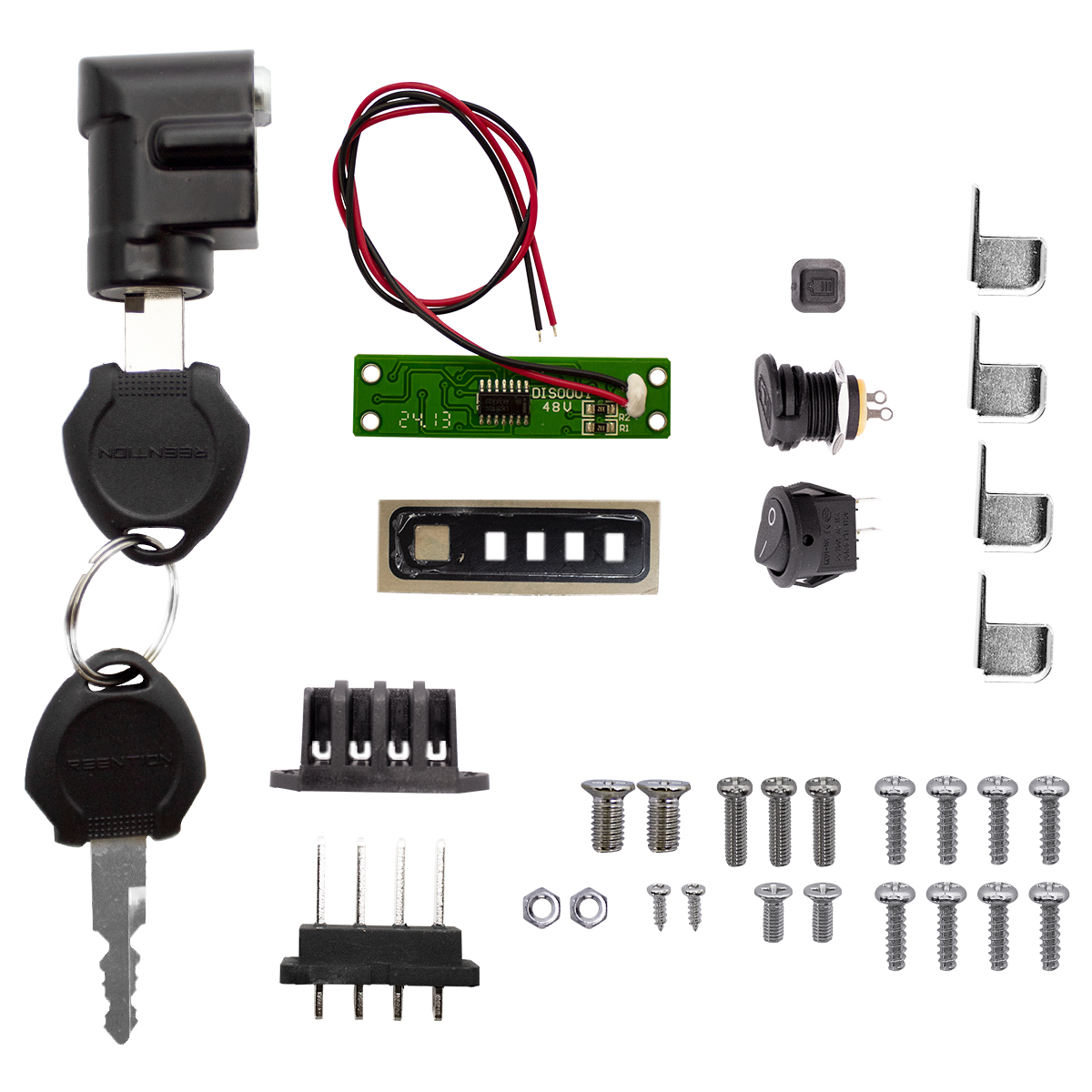 Caixa de Bateria E-Bike 48V para 52 Células com Chave Preto