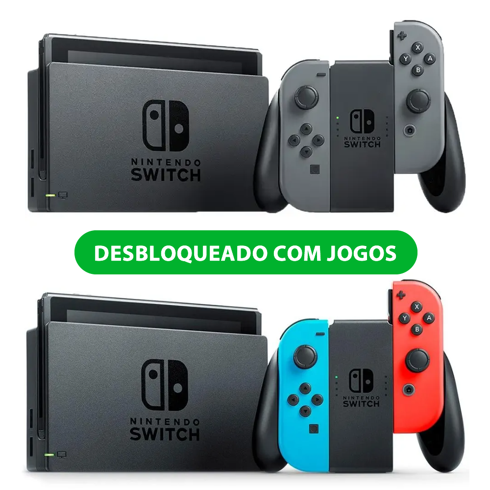 DESBLOQUEADO Nintendo Switch Lite 128GB 10 JOGOS - Black Games