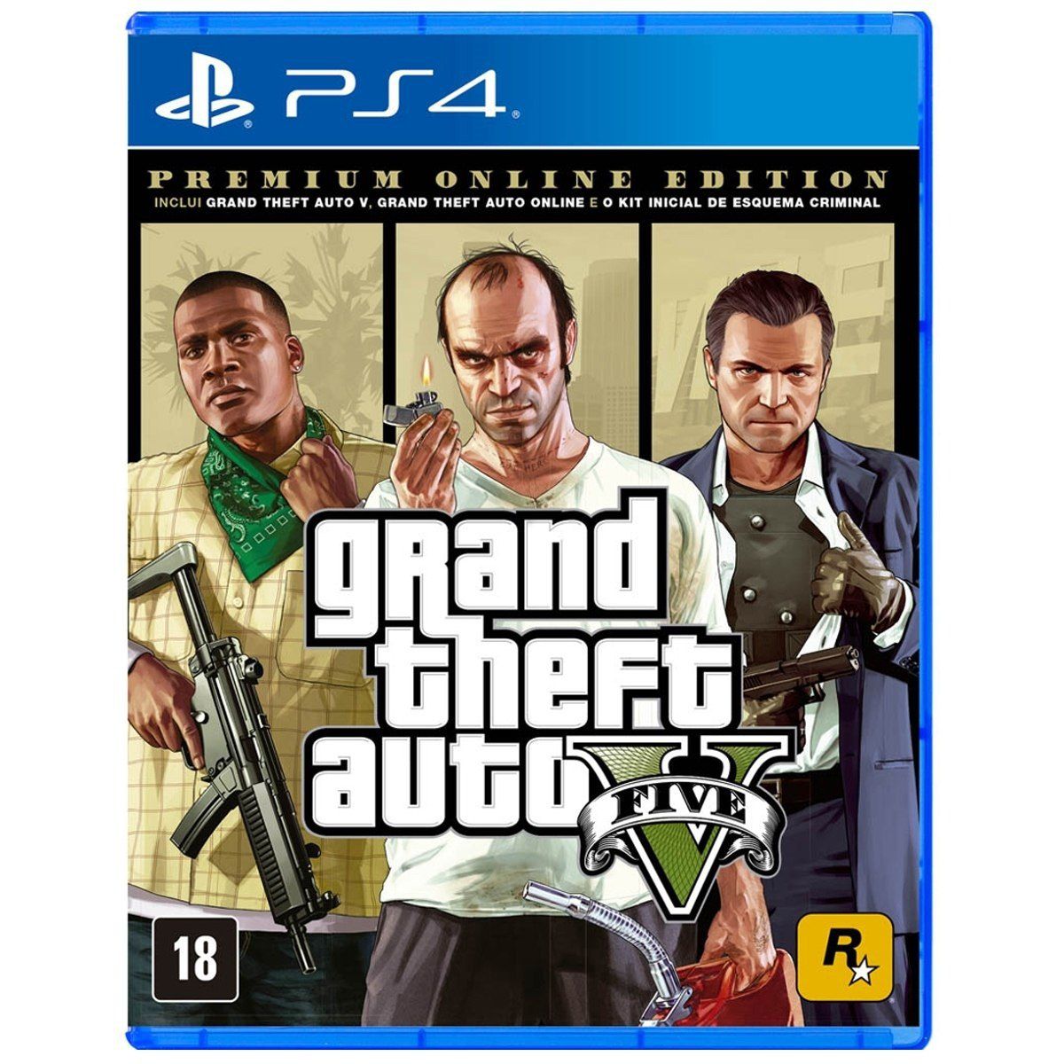 Jogo GTA Grand Theft Auto V Premium Edition - PS4 Jogo GTA Grand