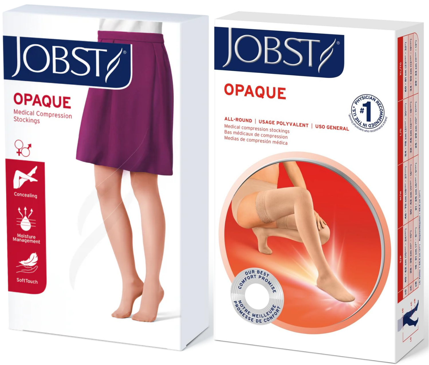 下肢 Meia Jobst 20-30 mmHg Opaque 7/8 - Compre Aqui - Meias Express