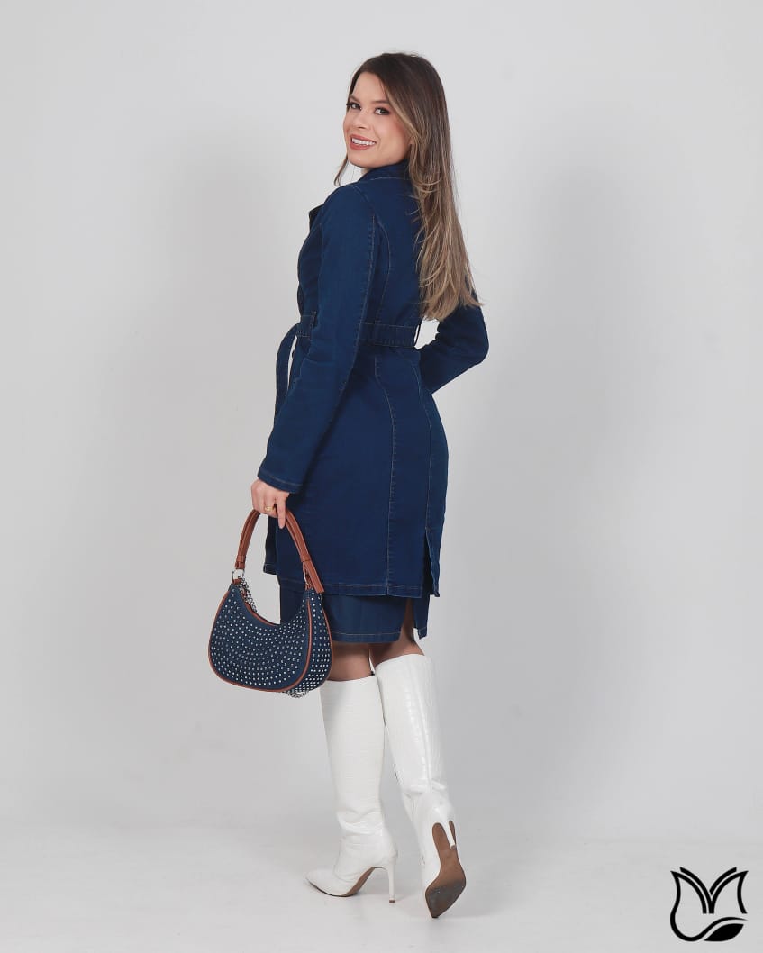 Sobretudo Lucia Jeans Mix Nativa Yuli's Store o melhor da moda feminina