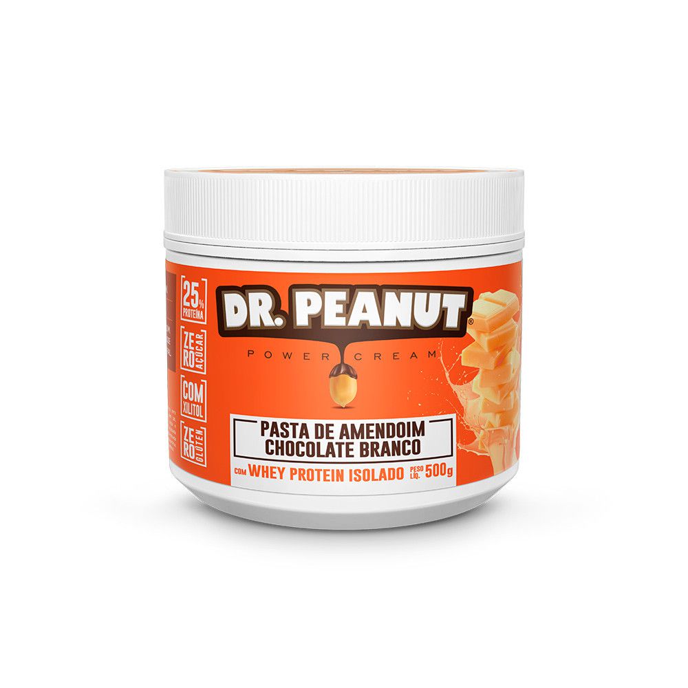 Pasta de Amendoim Chococo Branco Whey Dr. Peanut 250g - Me Gusta