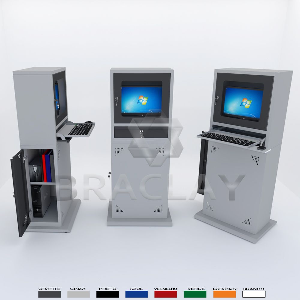 Rack Industrial Slim com Visor em Acrílico | BRA-1090 BRACLAY ...