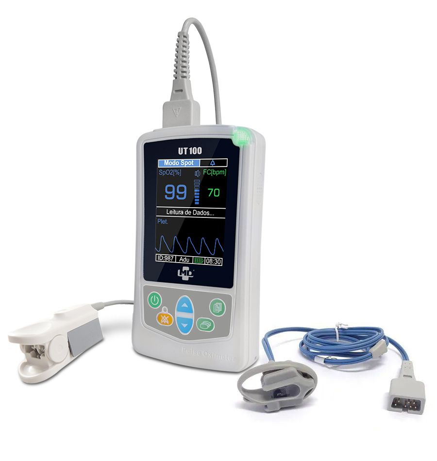 Oxímetro de Pulso Portátil UT100 Recarregável + Sensor Neonatal Tipo Y - MD  - Cirúrgica Joinville | Produtos Médicos e Hospitalares
