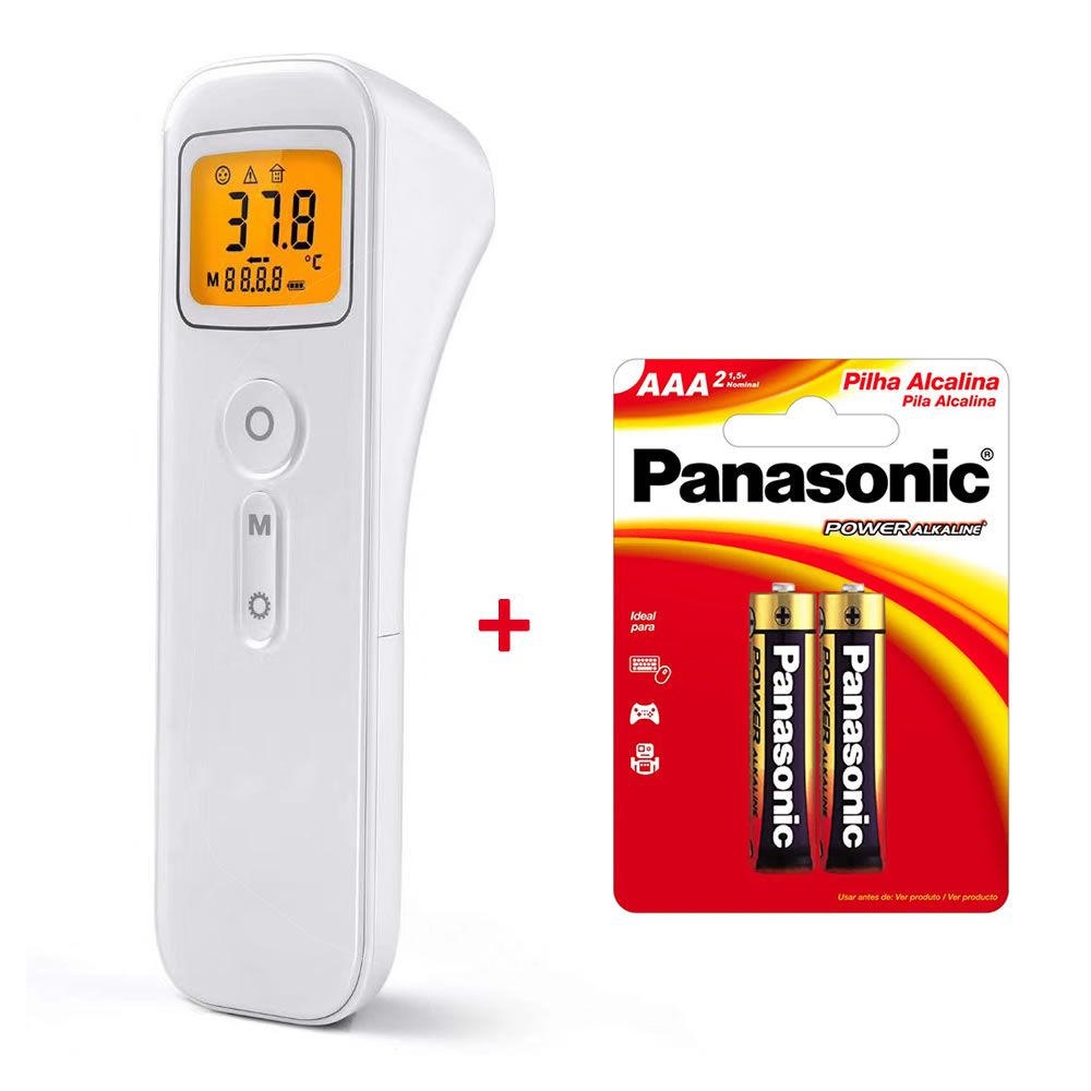 Termômetro Digital de Testa Sem Contato E127 + Pilhas Bioland - Cirúrgica  Joinville | Produtos Médicos e Hospitalares