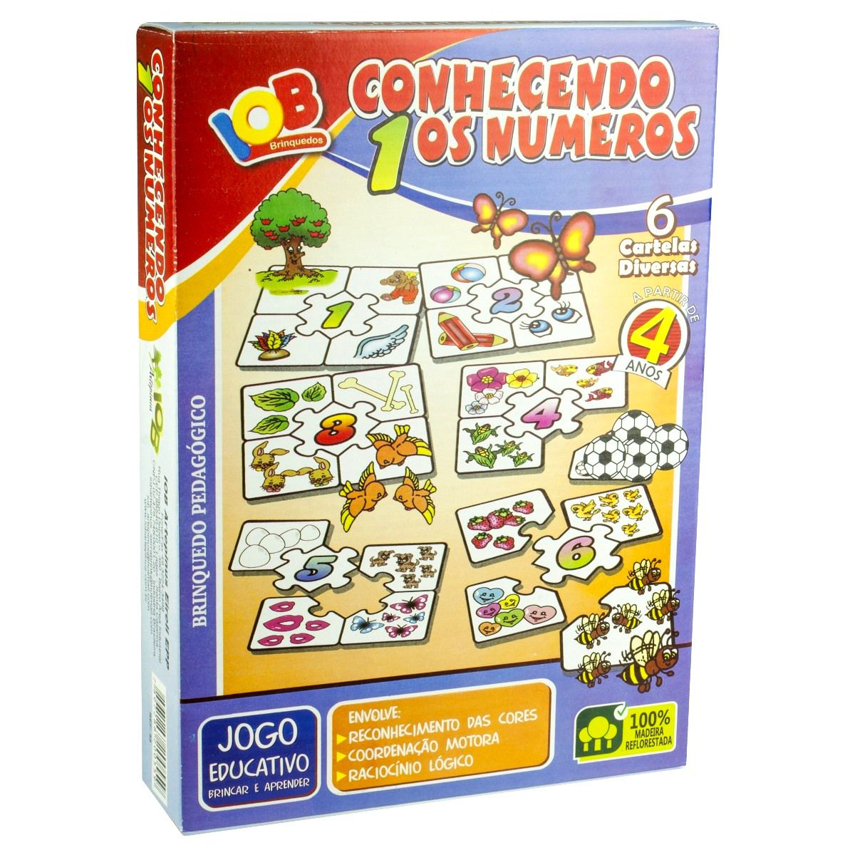 Brinquedo Educativo Jogo Pedagógico em Madeira - Numeros - compre