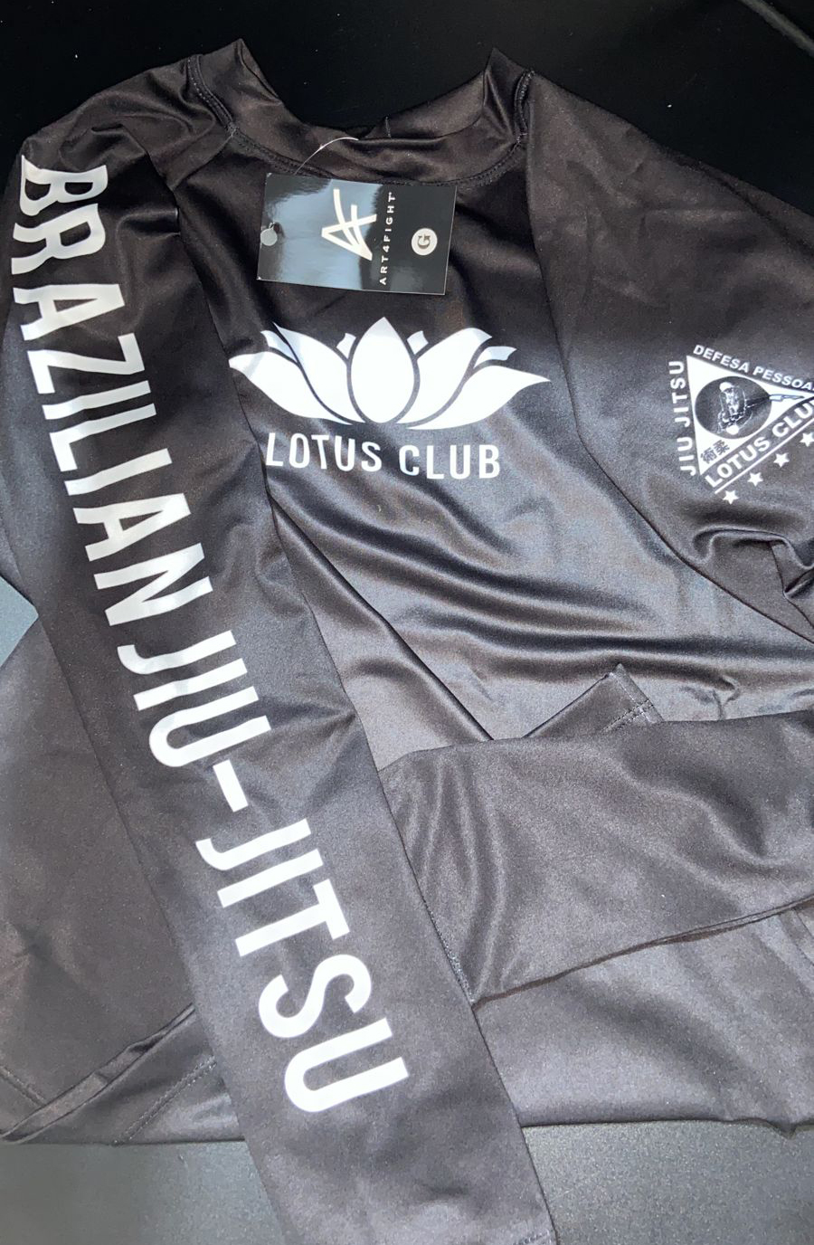Rash Guard Manga Longa Black - Lotus Jiu-Jitsu - Loja Lotus Club