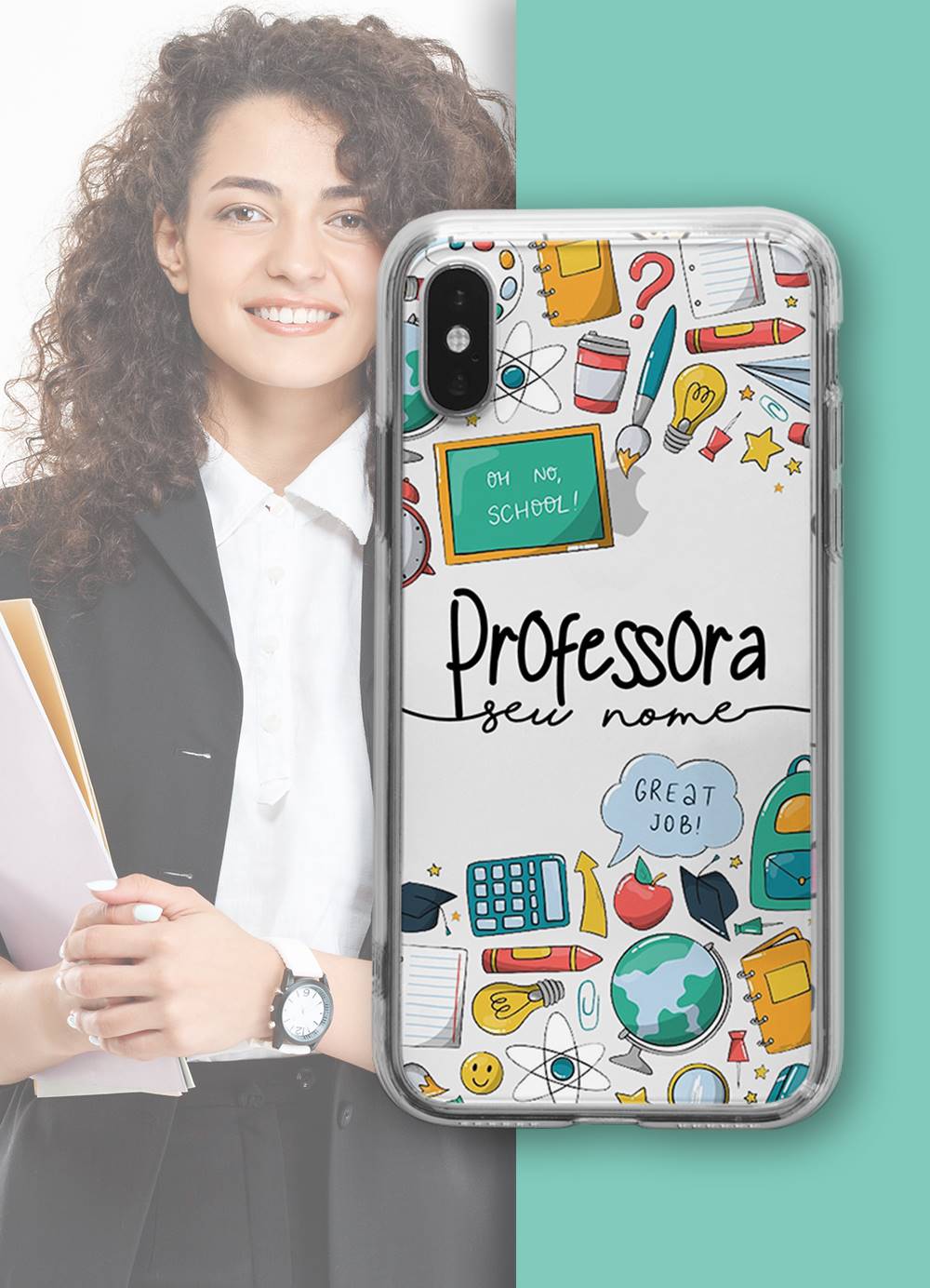 Case personalizada Profissão Professora | ºPersonalize - BlinkCases