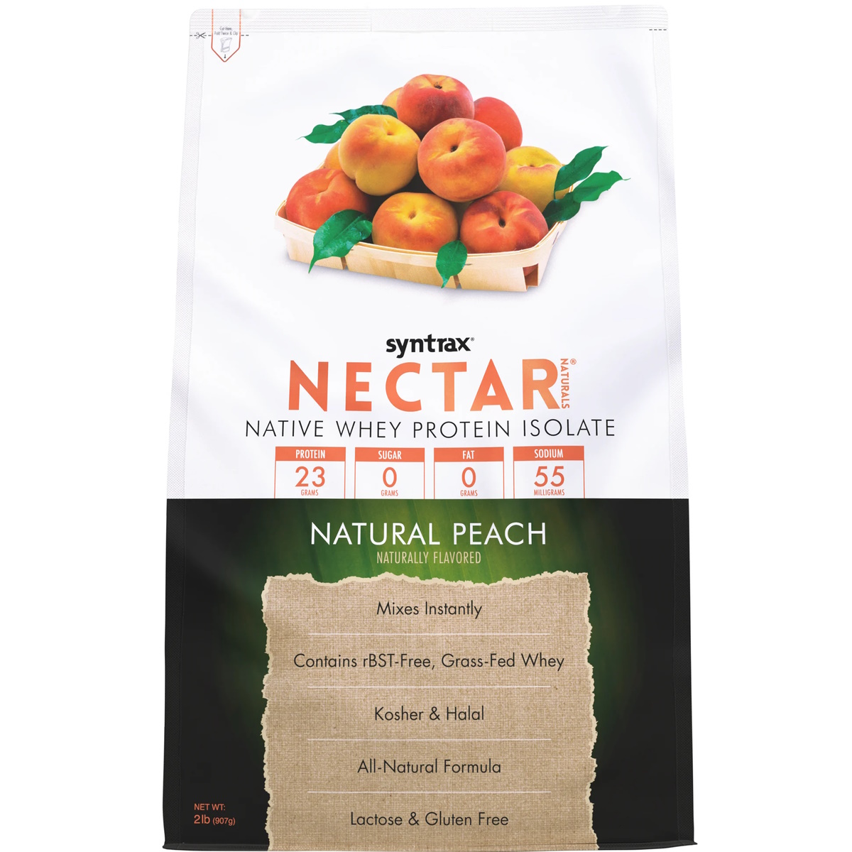 Nectar Naturals Whey Protein Isolado Pêssego 907g - Syntrax - Os Melhores  Suplementos Nacionais e Importados