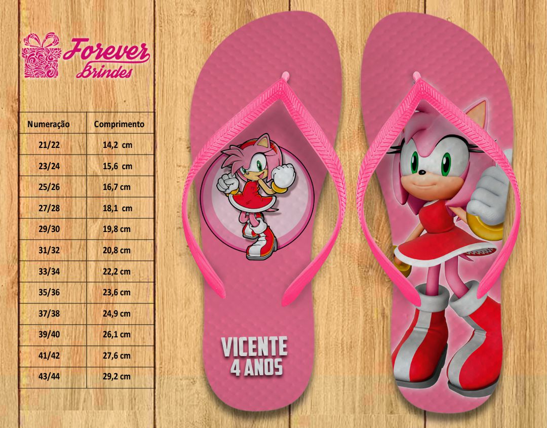 CHINELO PERSONALIZADO SONIC 6 JOGO