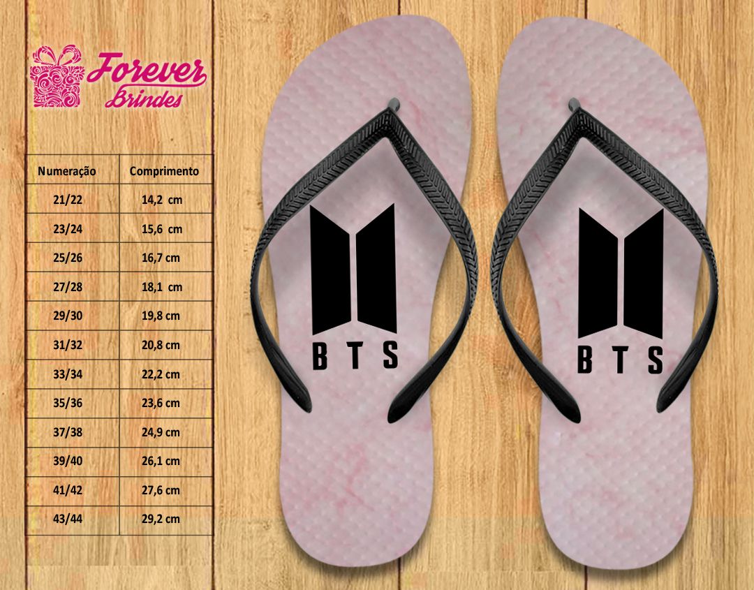 Chinelo Personalizado BTS - FOREVER BRINDES