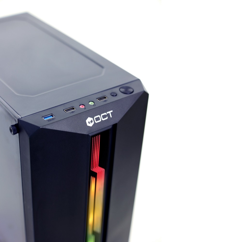 Gabinete Gamer RGB OCT HAKE c/ Cooler Traseiro Incluso - Intervia ...