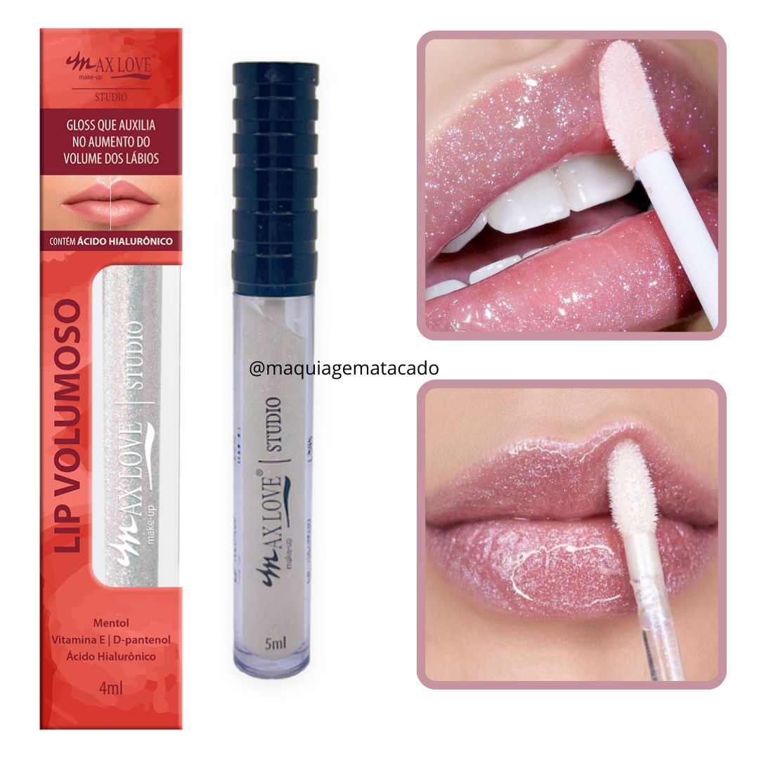 Gloss Lip Volumoso Max Love com Ácido Hialurônico Cor 15 - Maquiagem Atacado