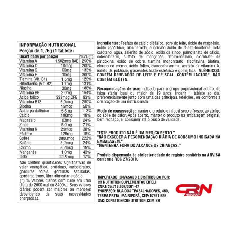 DAILY FORMULA - 100 COMPRIMIDOS UNIVERSAL NUTRITION - Universal ...
