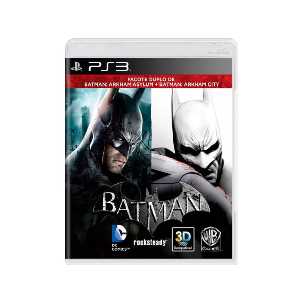 Jogo Batman Arkham Asylum+Batman Arkham City-PS3(PlayStation)-Usado -  Xplace Games | Loja de games, vídeo game e assistência técnica Curitiba  PS5, PS4, Xbox One, PS3, Xbox 360, Nintendo Switch, 3DS