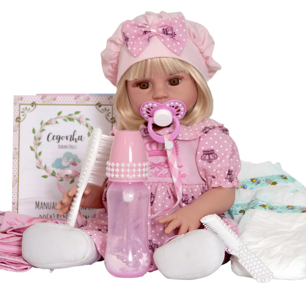 Boneca Infantil de Roupa Fada Madrinha Realista - Cegonha Reborn