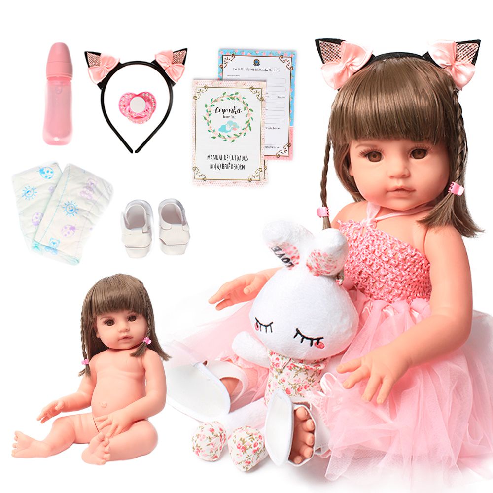 Boneca Bebe Reborn Silicone Menina Realista com Acessórios - Chic Outlet -  Economize com estilo!