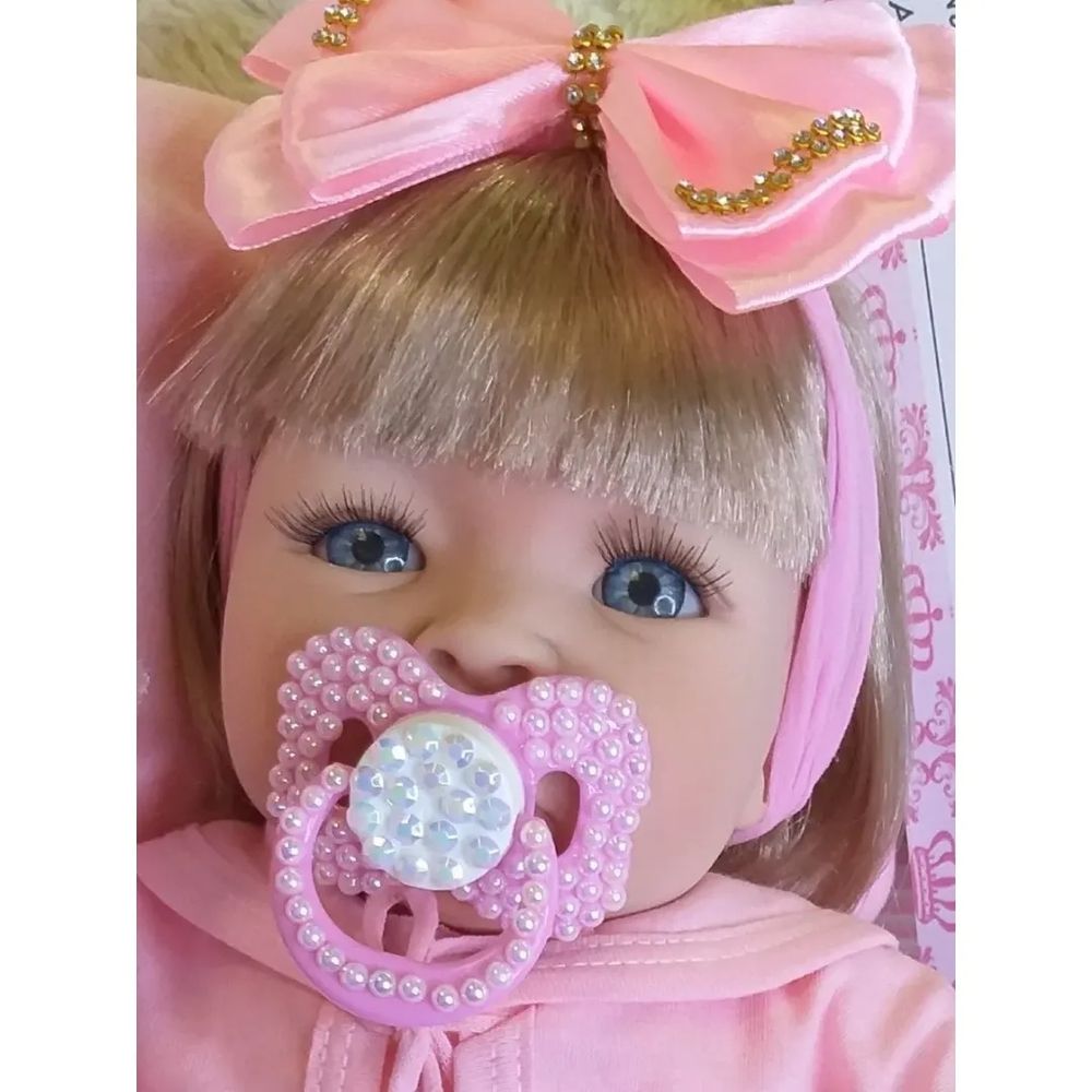 Boneca Tipo Bebe Reborn Realista + Kit Acessórios 14 Ítens no Shoptime