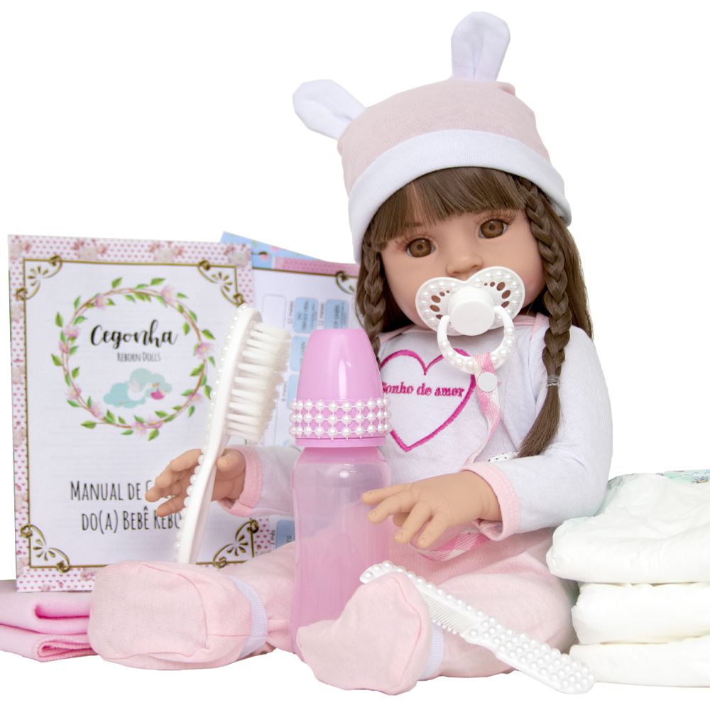 Boneca Bebê Reborn Real 22 Itens Bolsa Maternidade Promoção