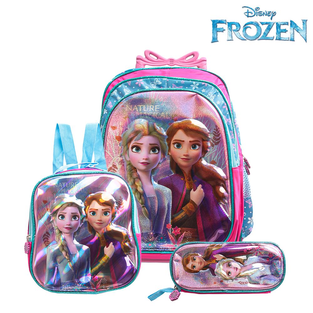 Mochila Escolar Frozen 2 Magic 3D Rodinha Lancheira+Estojo - Chic Outlet -  Economize com estilo!