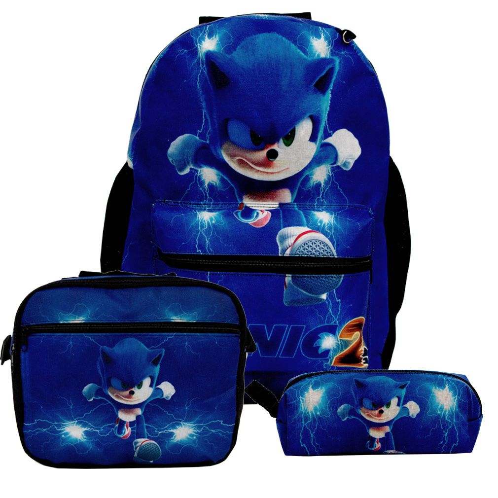 Conjunto Juvenil Masculino Sonic 3 Peças Fantasia Infantil - Escorrega o  Preço