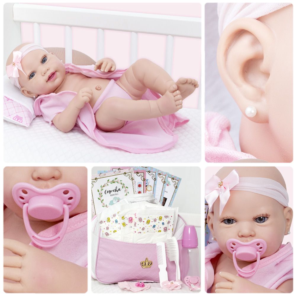 Boneca Bebê Reborn,realista bebê reborn de silicone Menina,2