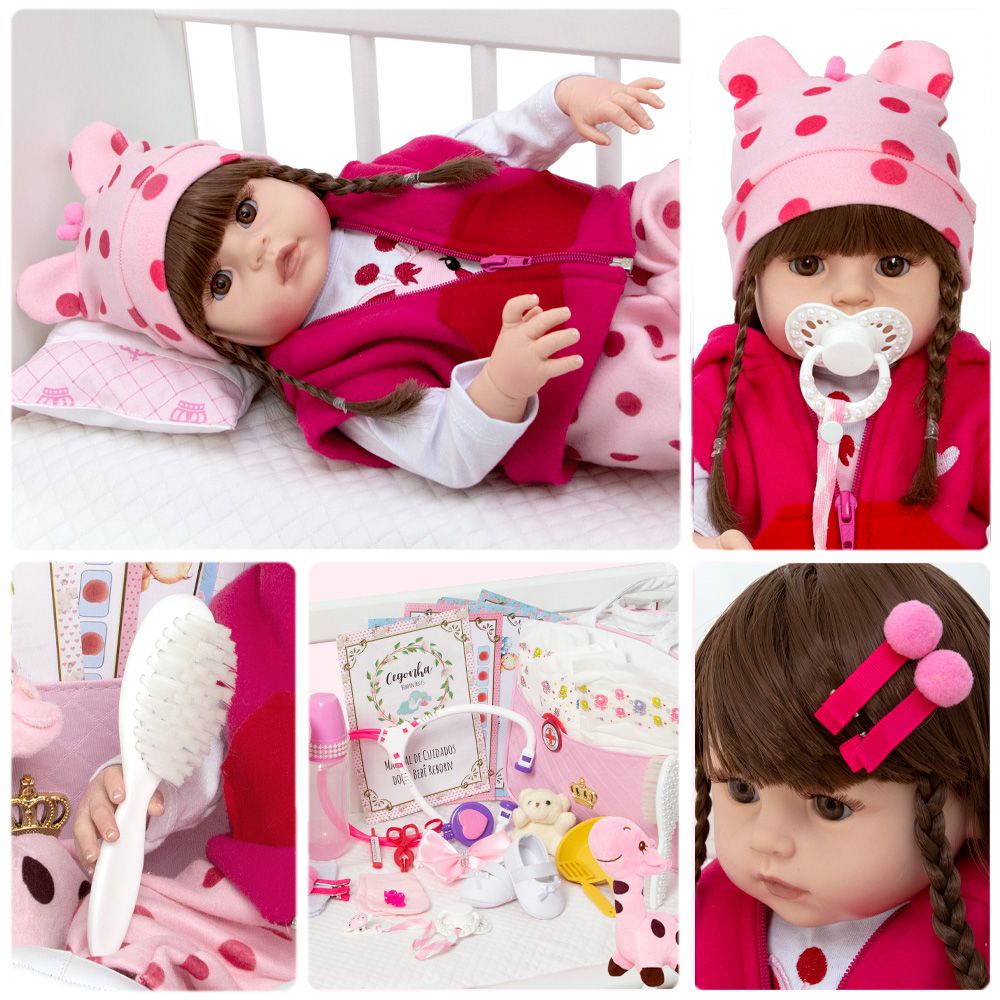 Boneca Bebê Reborn Menino 47 Cm Silicone - 10x Sem Juros