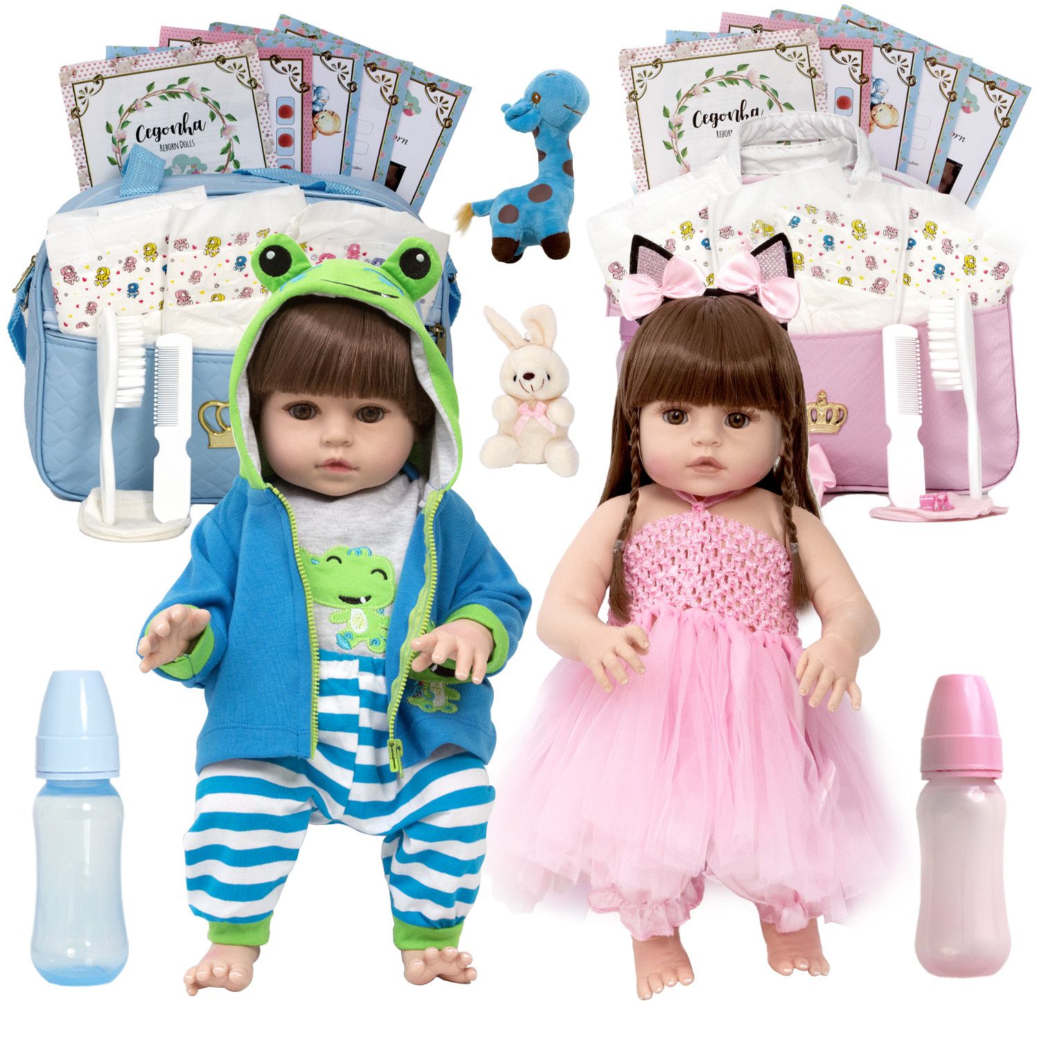 Boneca Bebe Reborn Recem Nascida Silicone Com Lindos Itens - Chic Outlet -  Economize com estilo!