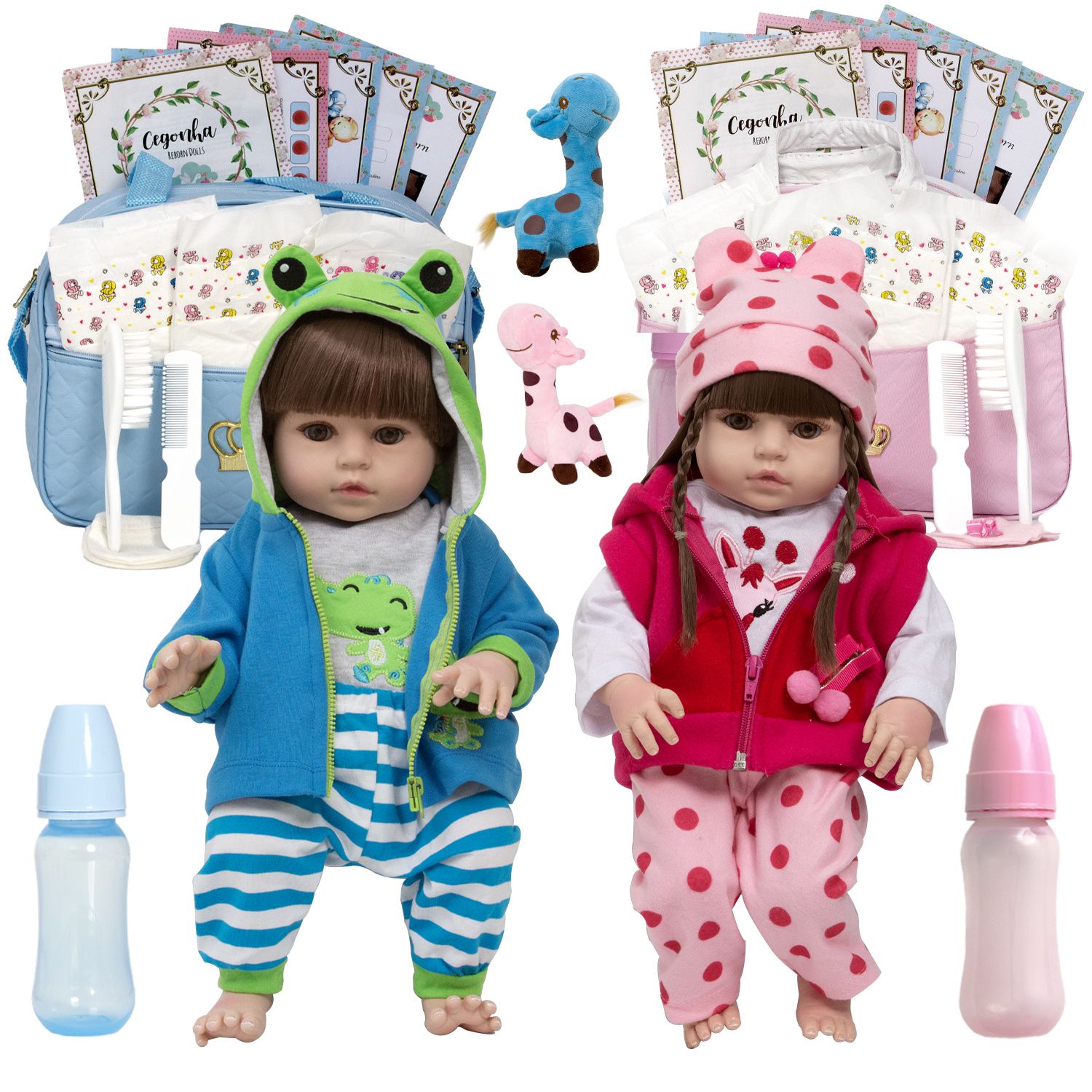 Casal de Bebês Reborn Gêmeos Kit Sandie Pronta Entrega!, Brinquedo Bebê  Reborn Nunca Usado 77167004