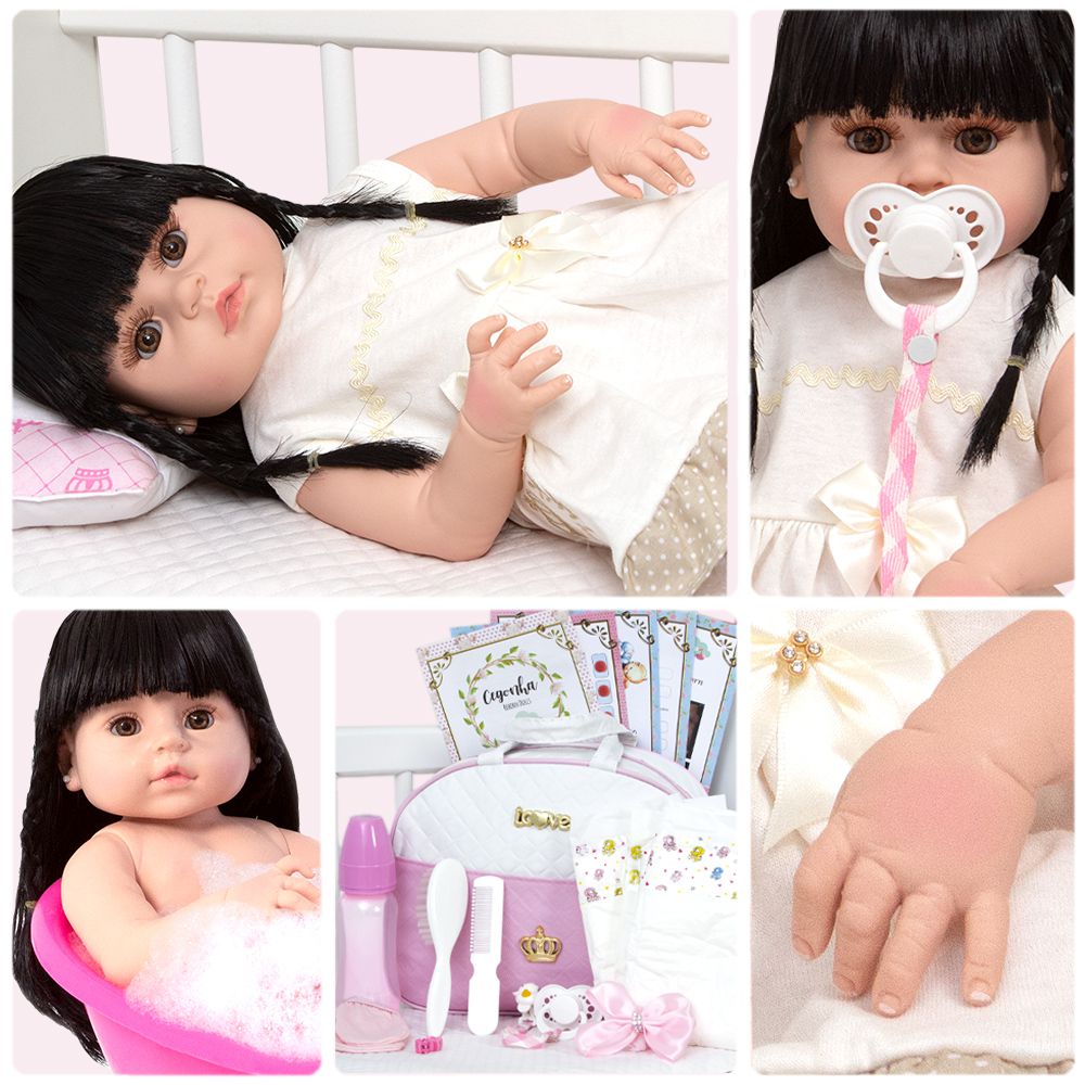 Bebe Reborn Realista Menina Loira Princesa Enxoval Completo - Chic