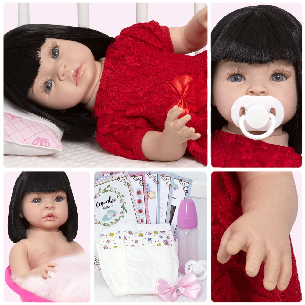 Kit Boneca Bebê Reborn Baby Menina