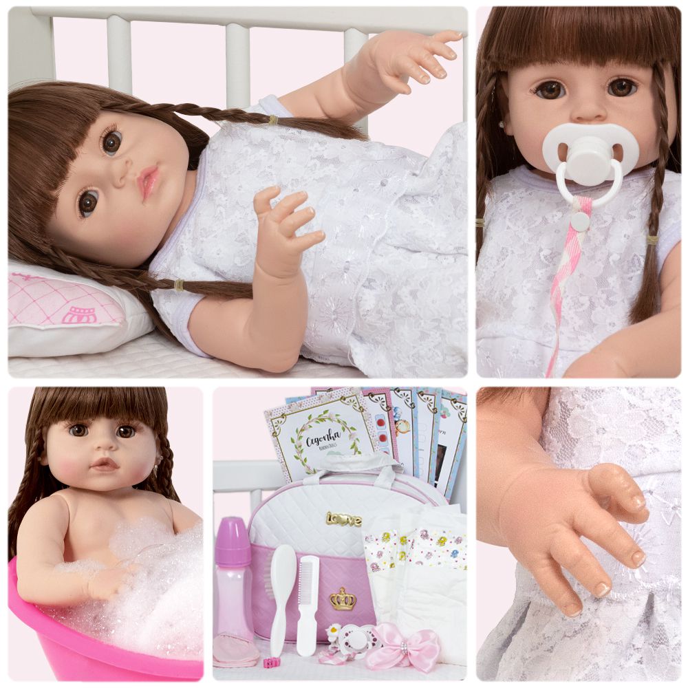 Bebe Boneca Reborn Silicone Realista Princesa Com 24 Itens - Cegonha Reborn  Dolls - Bonecas - Magazine Luiza