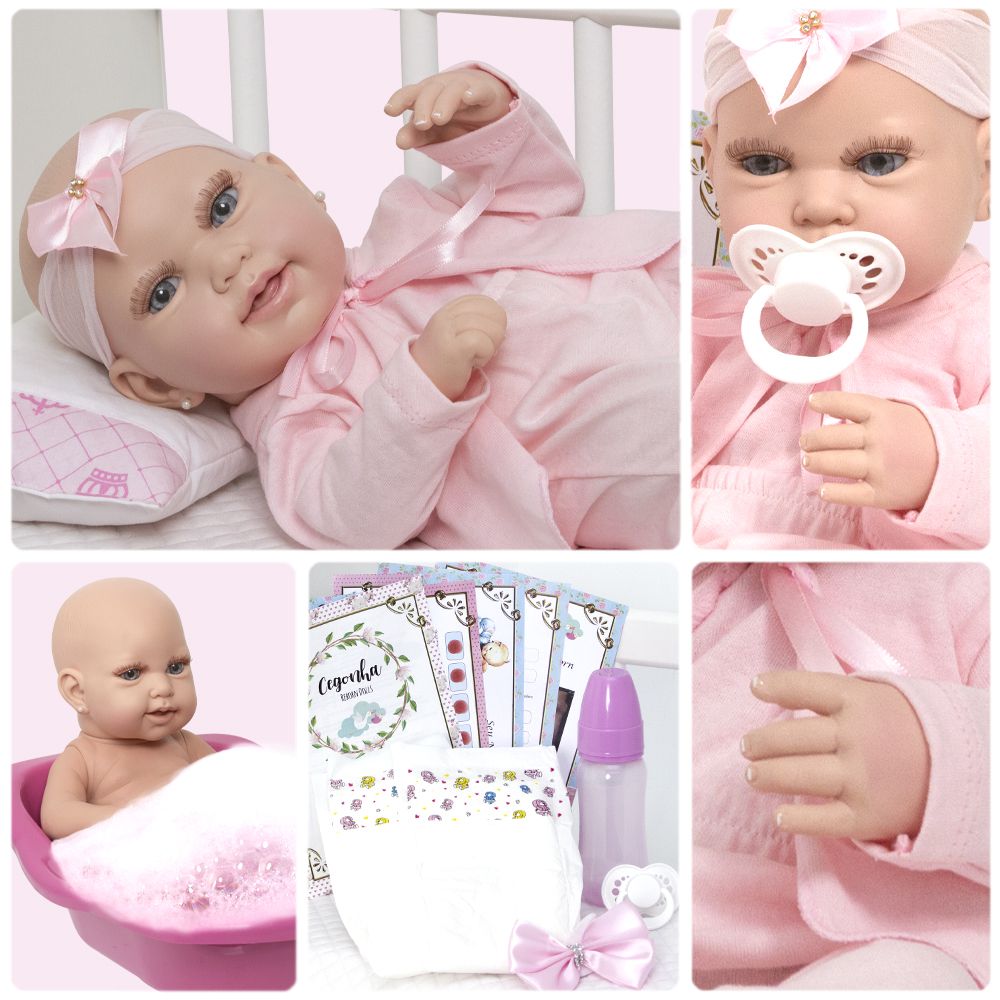 Boneca Bebê Reborn Realista Barata Com 17 Itens Promoção!